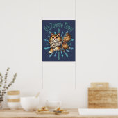 Het is Zoomie Time Noorse Boskat Poster (Keuken)