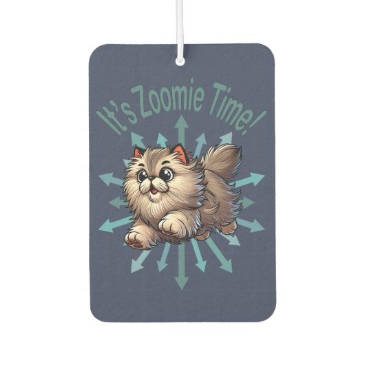 Het is Zoomie Time Persian Cat Luchtverfrisser (Voorkant)
