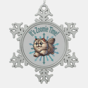 Het is Zoomie Time Persian Cat Tin Sneeuwvlok Ornament