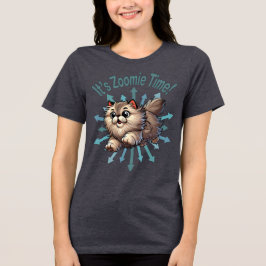 Het is Zoomie Time Persian Cat Tri-Blend Shirt