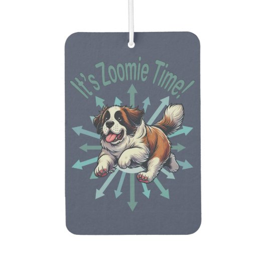 Het is Zoomie Time Saint Bernard Luchtverfrisser (Voorkant)