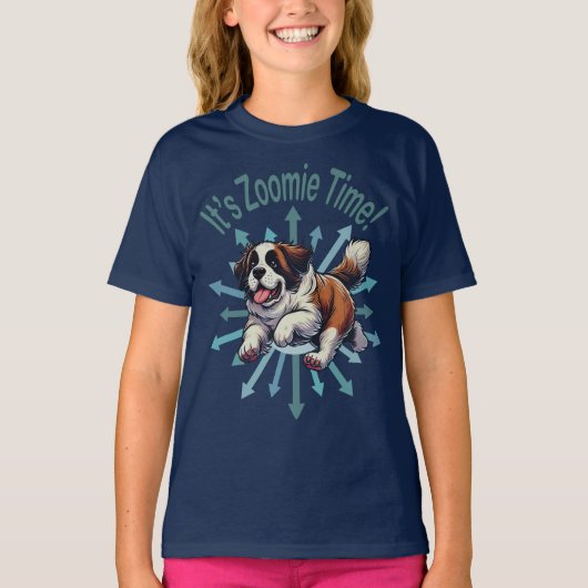 Het is Zoomie Time Saint Bernard T-shirt (Voorkant)