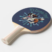 Het is Zoomie Time Saint Bernard Tafeltennisbatje (Voorkant Gekanteld)