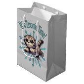 Het is Zoomie Time Scottish Fold Cat Medium Cadeauzakje (Voorkant Gekanteld)