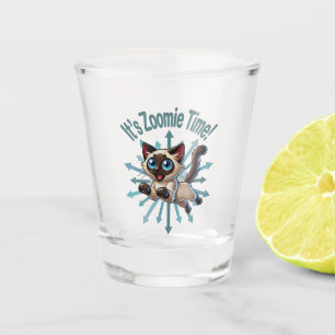 Het is Zoomie Time Siamese Cat Shot Glas