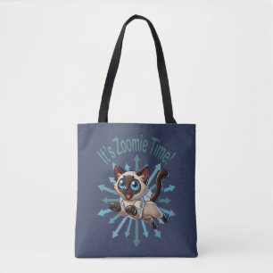 Het is Zoomie Time Siamese Cat Tote Bag