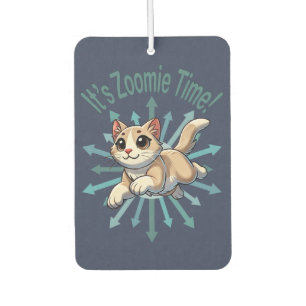 Het is Zoomie Time Tan Bicolor Cat Luchtverfrisser