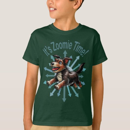 Het is Zoomie Time Terrier Mengeling T-shirt (Voorkant)