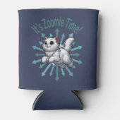 Het is Zoomie Time White Cat Blikjeskoeler (Voorkant)