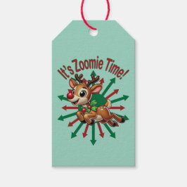 Het is Zoomietijd! Kerst rendieren Cadeaulabel