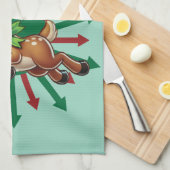 Het is Zoomietijd! Kerst rendieren Theedoek (Quarter Fold)