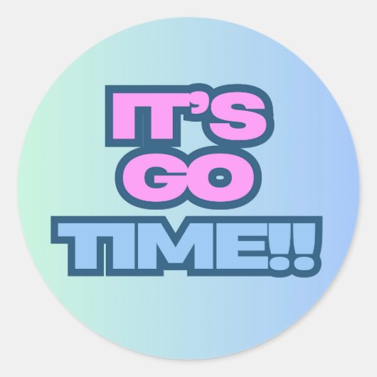 Het is zover ronde sticker (Voorkant)