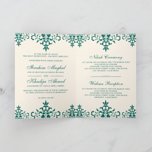 Het islamitische huwelijk van Cream en Blauwgroen  (Binnen)