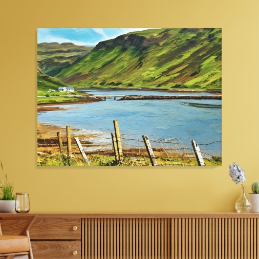 Het Isle of Skye Valley Uitzicht Canvas Afdruk (Insitu (Woonkamer))