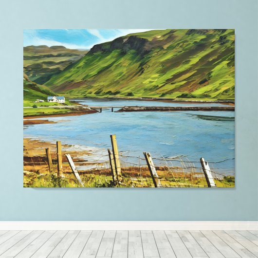 Het Isle of Skye Valley Uitzicht Canvas Afdruk (Insitu (Houten vloer))