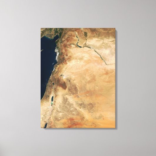 Het Israëlische land langs de oostkust Canvas Afdruk (Voorkant)