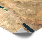 Het Israëlische land langs de oostkust Poster (Hoek)
