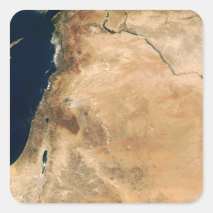 Het Israëlische land langs de oostkust Vierkante Sticker