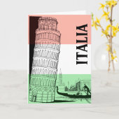 Het Italiaanse Gepersonaliseerde Wenskaart van het Kaart (Gele Bloem)