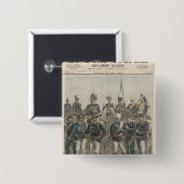 Het Italiaanse leger Vierkante Button 5,1 Cm (Voorkant /achterkant)