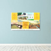 Het Italiaanse restaurant Alhambra & Caf � Canvas Afdruk (Insitu (Houten vloer))