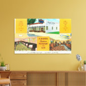 Het Italiaanse restaurant Alhambra & Caf � Canvas Afdruk (Insitu (Woonkamer))