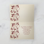 Het ivoor en Claret danken u kaarden Bedankkaart (Binnen)