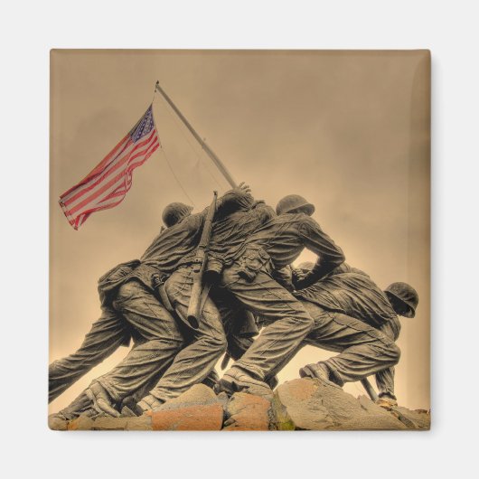 HET IWO JIMA MEMORIAL MAGNEET (Voorkant)