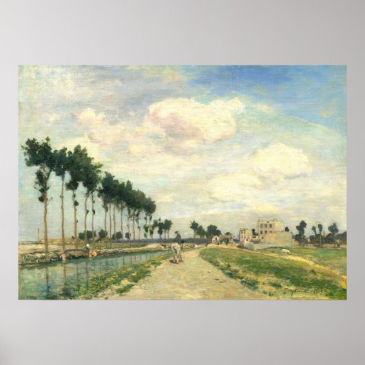 Het Jaagpad - Johan Jongkind Fijne Kunst Poster (Voorkant)
