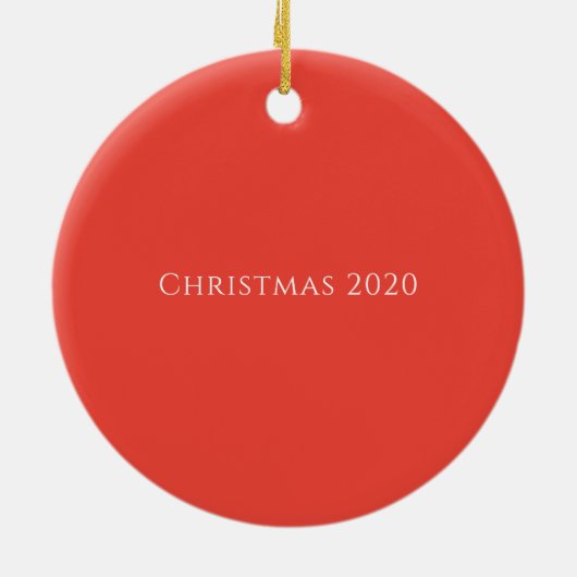 Het jaar 2020 is het kerst van de aarde. keramisch ornament (Achterkant)