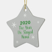 Het jaar 2020 is thuiskerst keramisch ornament (Links)