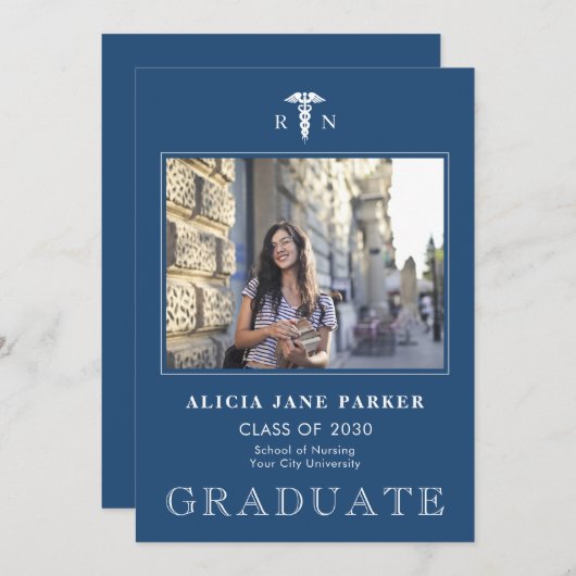 Het jaar afstuderen van de verpleegschool eenvoudi (Voorkant / Achterkant)