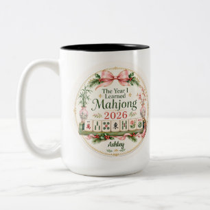 Het Jaar Dat Ik Mahjong Leerde Cadeau voor Haar Tweekleurige Koffiemok