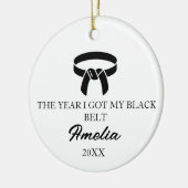 HET JAAR DAT IK MIJN ZWARTE BAND HAALDE, Karate Keramisch Ornament (Links)