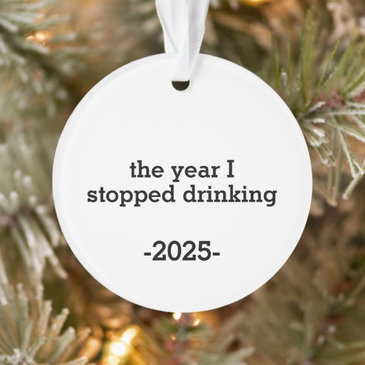 het jaar dat ik stopte met drinken ornament (Boom)