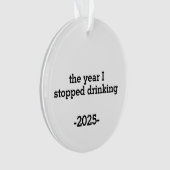 het jaar dat ik stopte met drinken ornament (voorkant)