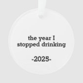 het jaar dat ik stopte met drinken ornament (voorkant)