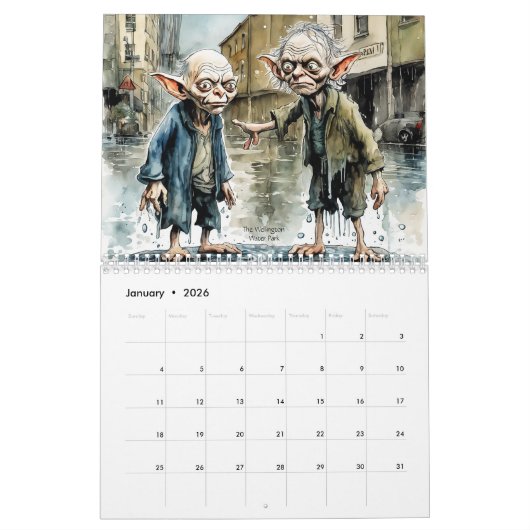 Het jaar dat was - Nieuw-Zeeland Cartoon Kalender (Jan 2026)