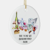 Het jaar dat we 2020 Drink snacks hebben opgestart Keramisch Ornament (Rechts)