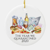 Het jaar dat we 2020 hebben geciteerd: "Covid Fast Keramisch Ornament (Achterkant)