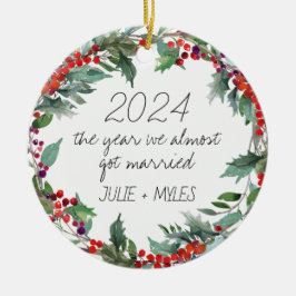 Het jaar dat we bijna getrouwd waren | Huwelijk 20 Keramisch Ornament