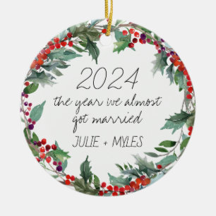 Het jaar dat we bijna getrouwd waren Huwelijk 20 Keramisch Ornament