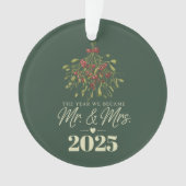 Het jaar dat we Mr & Mrs 2025 gepersonaliseerd wer Ornament (voorkant)