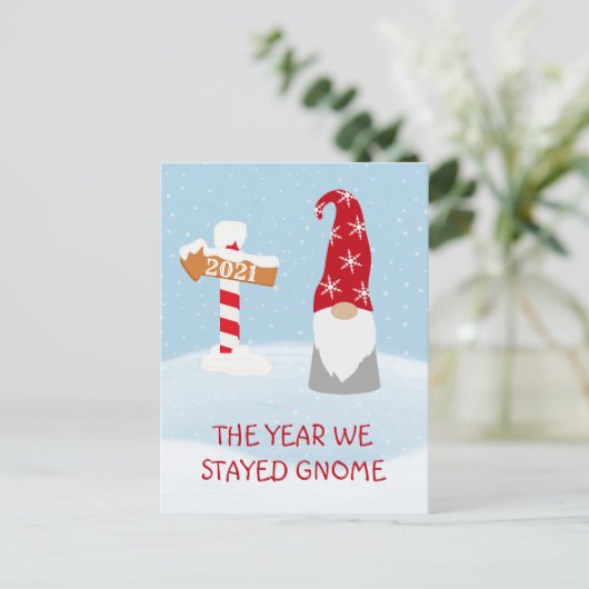 Het jaar dat we startten voor 2021 was kerst feestdagenkaart (Staand voorkant)