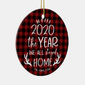 Het jaar dat we thuis bleven 2020 Schattige Covid Keramisch Ornament (Rechts)