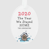 Het jaar dat we thuisbleven 2020 Quarantine Ornament (achterkant)