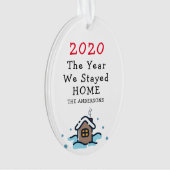 Het jaar dat we thuisbleven 2020 Quarantine Ornament (voorkant)