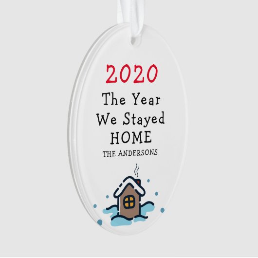 Het jaar dat we thuisbleven 2020 Quarantine Ornament (voorkant)