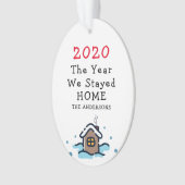 Het jaar dat we thuisbleven 2020 Quarantine Ornament (voorkant)