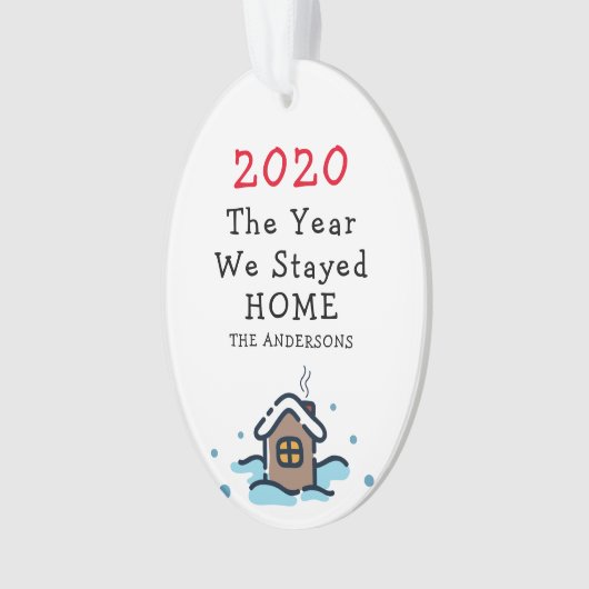 Het jaar dat we thuisbleven 2020 Quarantine Ornament (voorkant)
